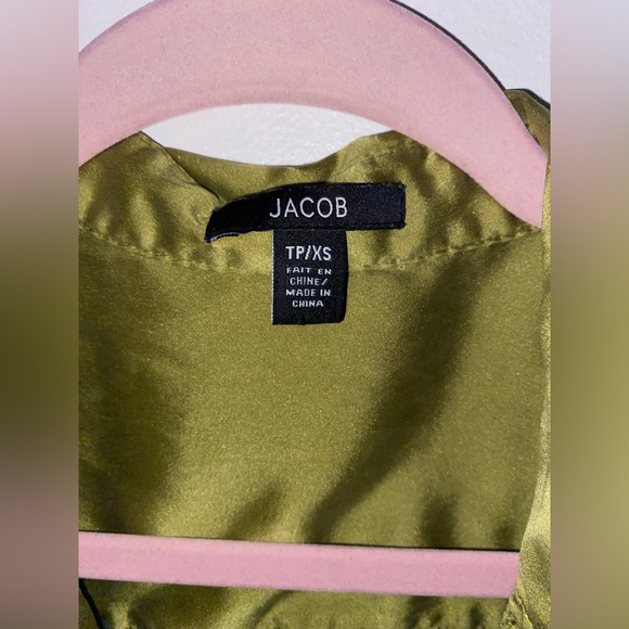 Green Satin Top - Picture 3 of 3